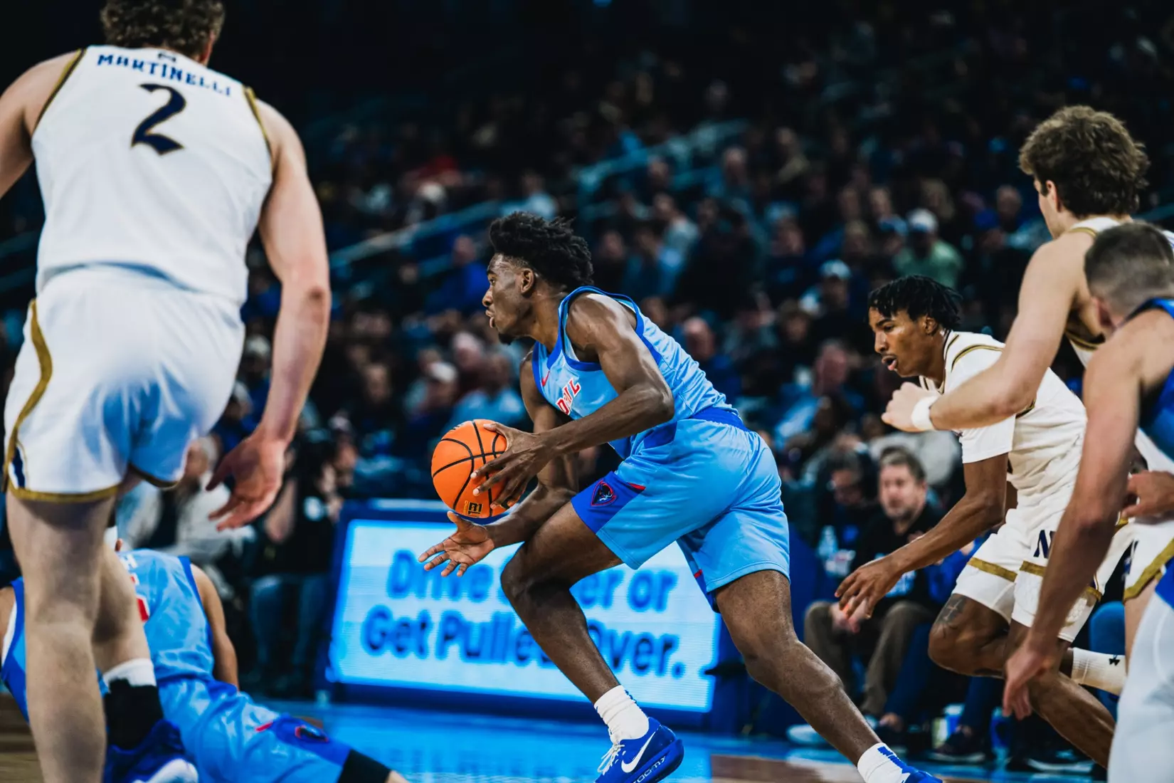 Kaleb Banks dribbling