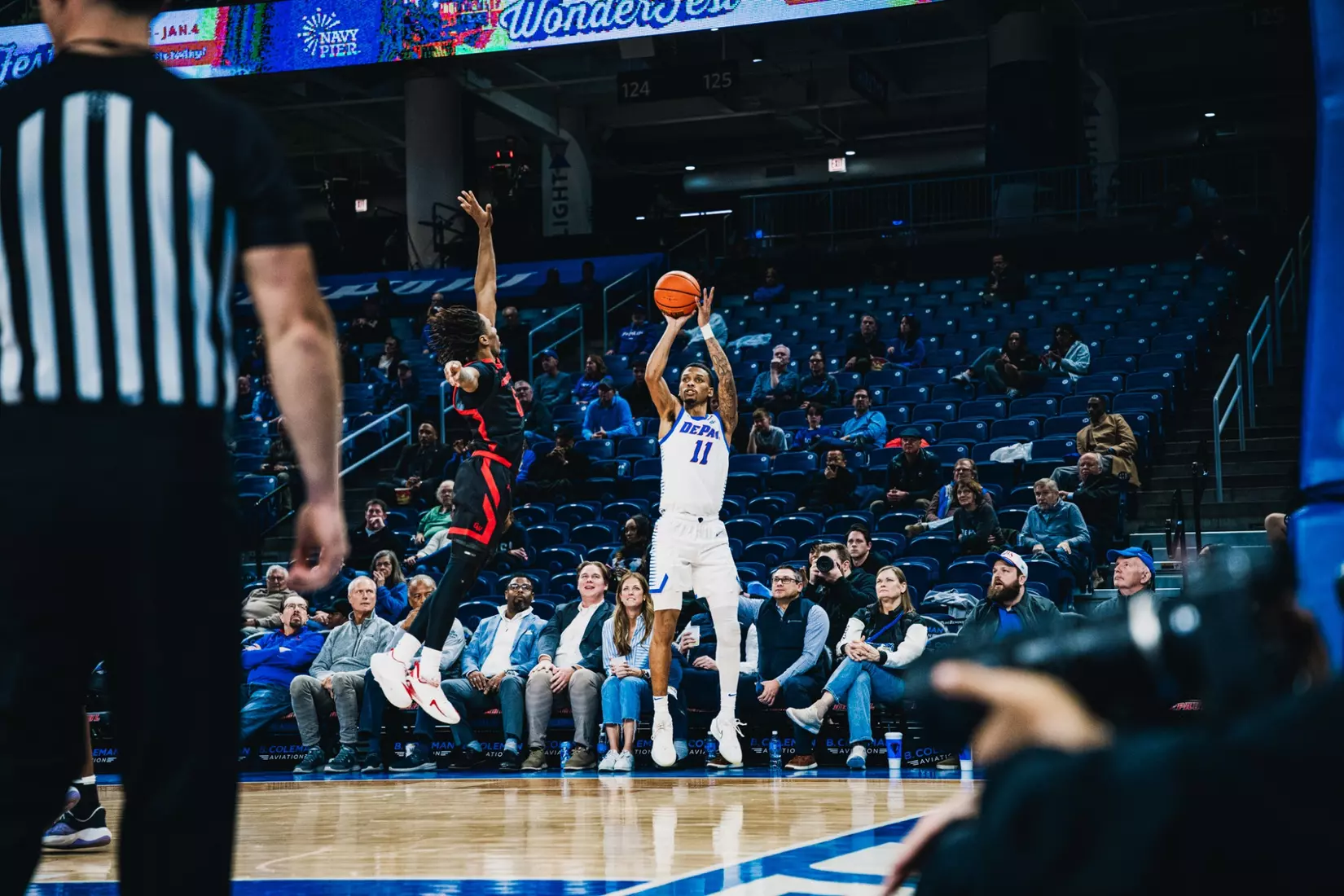 CJ Gunn attempts a triple versus Gardner-Webb.