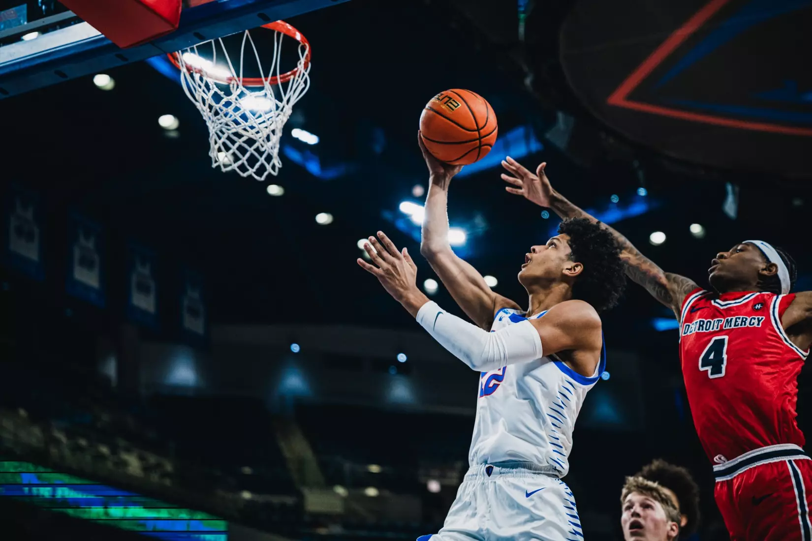 Kruz McClure going in for a layup.