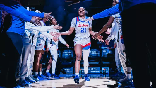 Natiah Nelson is introduced at Wintrust Arena.
