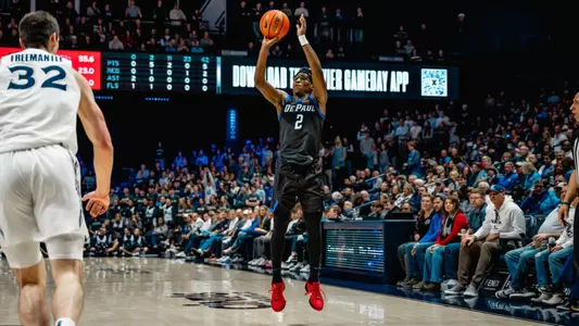 Layden Blocker shoots a three-pointer