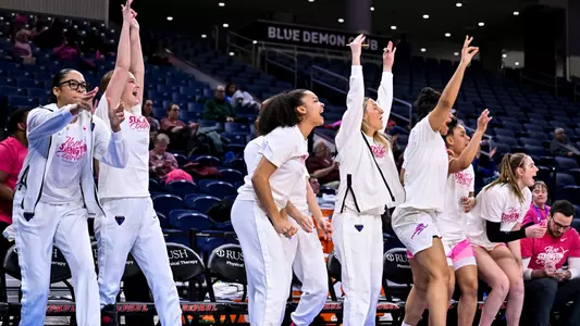WBB bench celebration