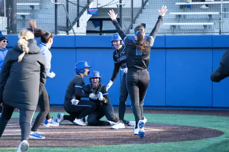 DePaul softball celebrates in walkoff victory