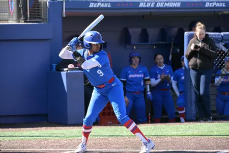 Kali Blount is up to bat at Cacciatore Stadium