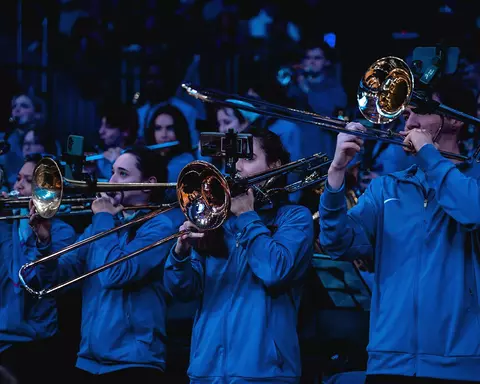 24-25 Screamin Demons Pep Band performs at a game