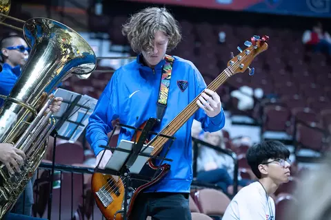 Screamin' Demons band performs at the BIG EAST tournament