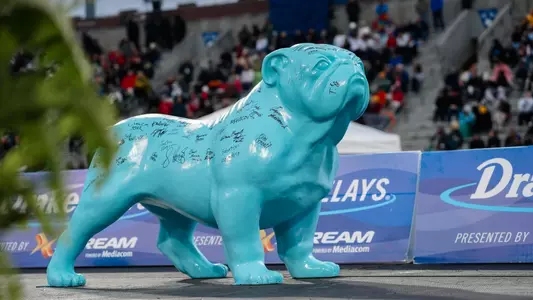Drake Bulldog statue