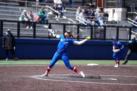Ava Gusel pitches in the circle