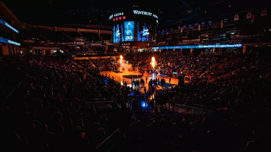 Wintrust Arena with pyro