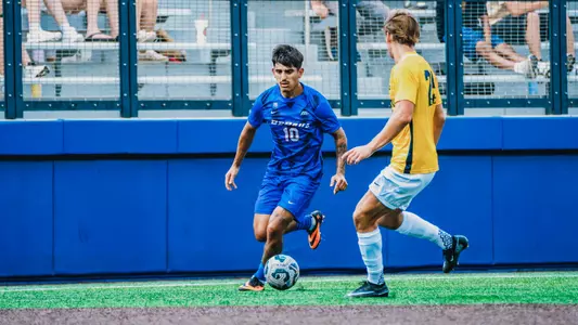Noeh Hernandez dribbles the ball