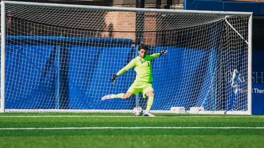 Santiago Davila takes a goal kick.