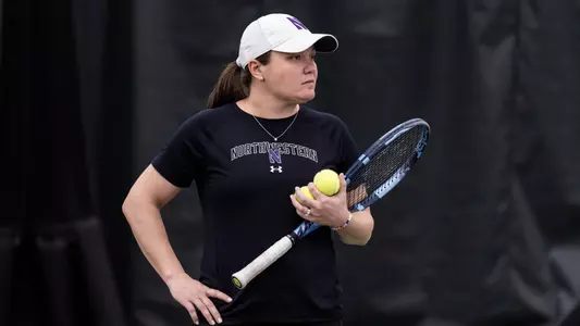 Georgia Munns coaching at Northwestern