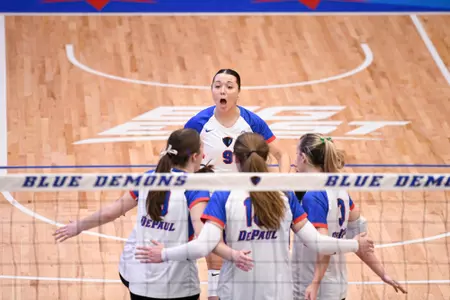 Luisa Juncu celebrates with the rest of her team