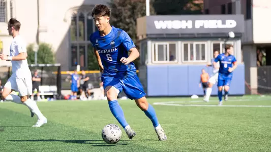 Joon Han looks to attack the defense.