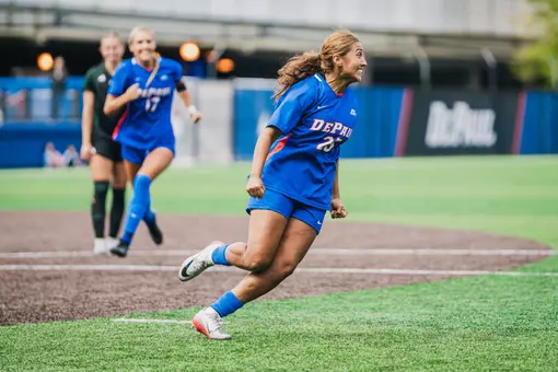 Nahla Dominguez celebrates goal