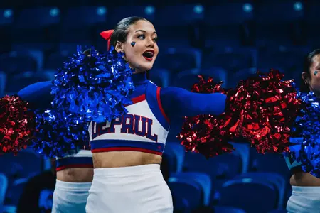 Victoria Rueda of DePaul Cheer at WBB Jan. 10 2026