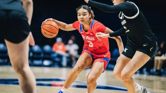 Alayna West drives through traffic at Xavier