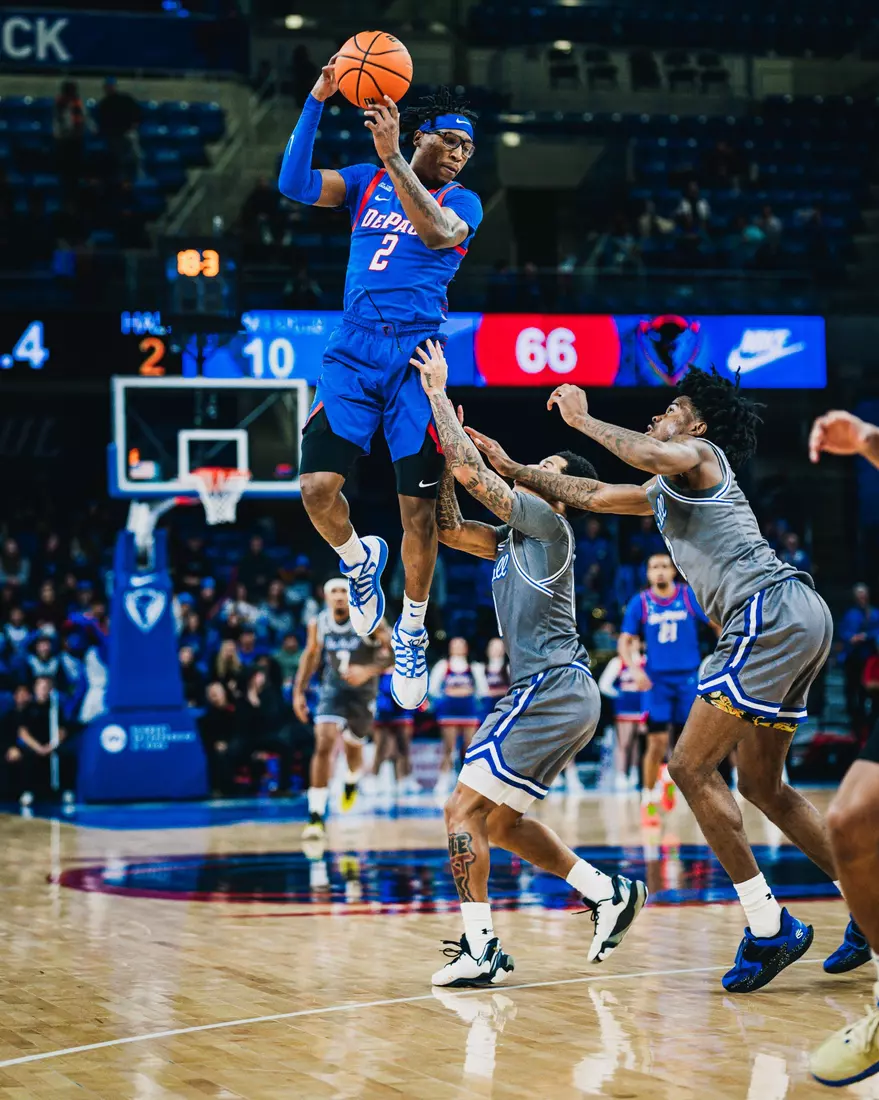 Layden Blocker rises to grab a pass.
