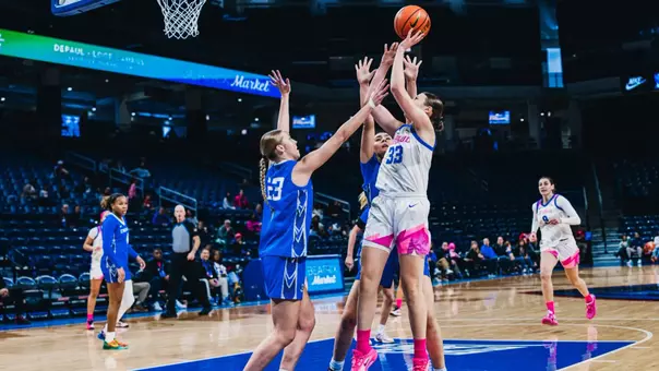 Kate Novik takes a shot attempt.