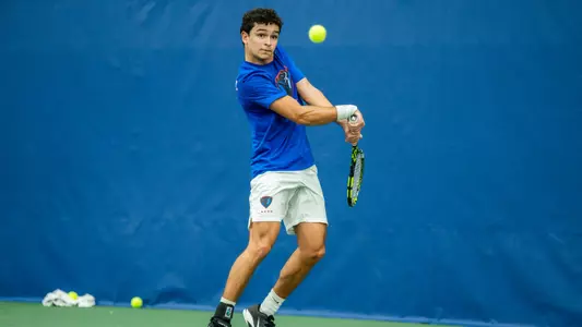 Sebastian Medica hits a forehand