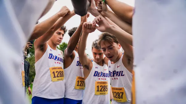 XC Men's Team Huddle