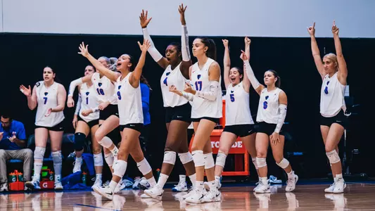 Volleyball team celebration