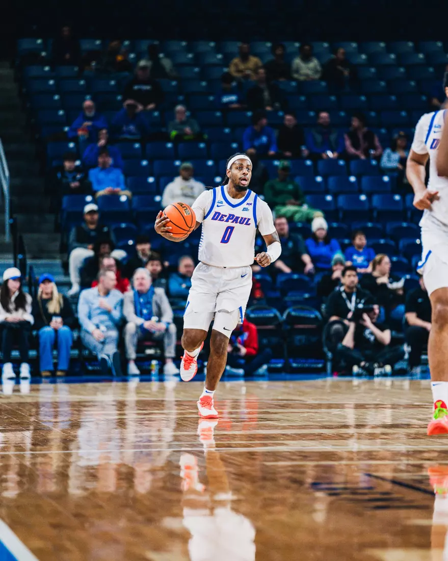 Brandon Maclin initiates the offense in the backcourt.