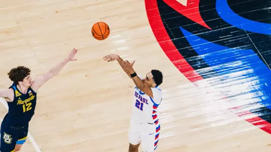 Theo Pierre-Justin hitting from deep.