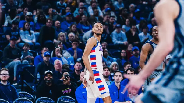 CJ Gunn smiles in celebration.