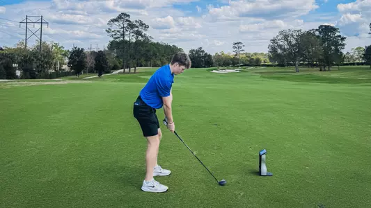 billy gneiser lines up for a swing