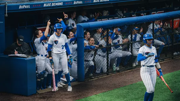 Chelsea Parker and Morgan Rogers get ready to bat