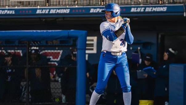Chelsea Parker prepares for an at bat