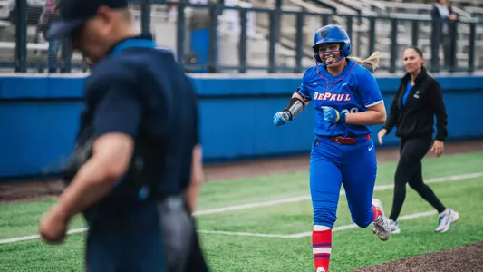 Chelsea Parker runs the bases