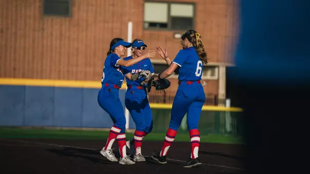 Katie Borges, Lexi Houge and Bella Nigey celebrate