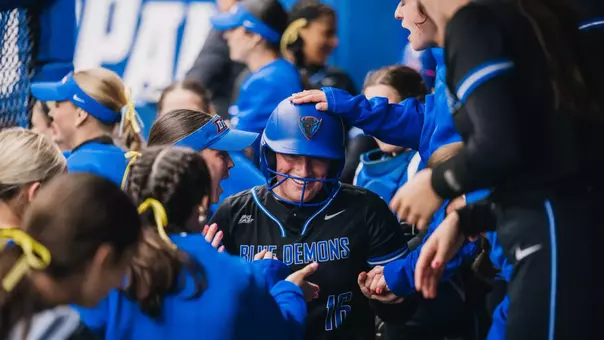 Camryn Eckhart in the dugout