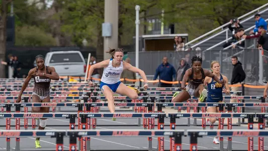 Helen Baumgarten in the women's 110m hurdles