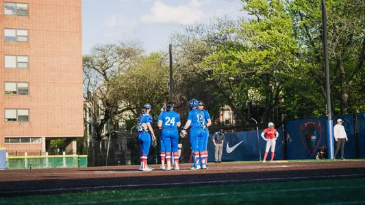 DePaul softball in the circle