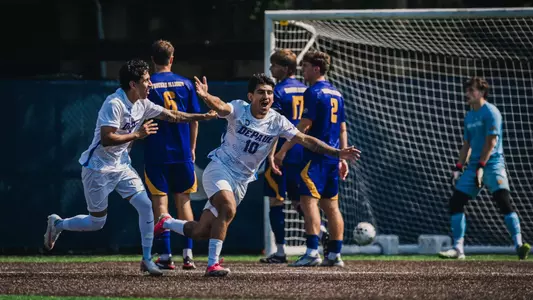 Noeh Hernandez celebrates his goal.