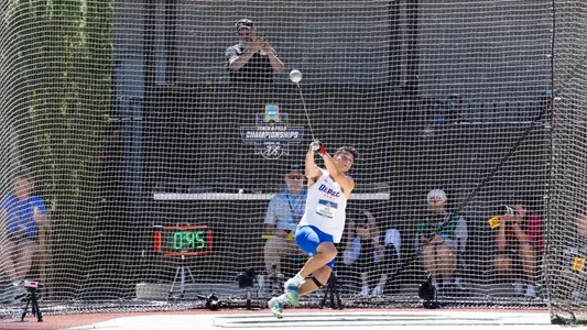 Alex Bernstein throwing the hammer.