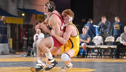 Wrestling Blanks Wagner, 52-0, and Defeated by Hofstra, 26-15, in Day Two of CAA Duals Image
