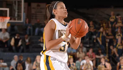 Dragons Come Up Short at Northeastern, 64-53 Image