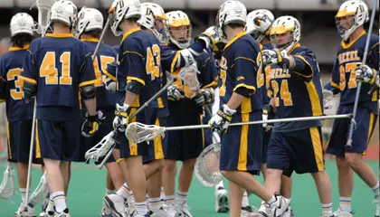 Men's Lax Moves Into First Place in the CAA After Defeating Robert Morris, 13-9 Image