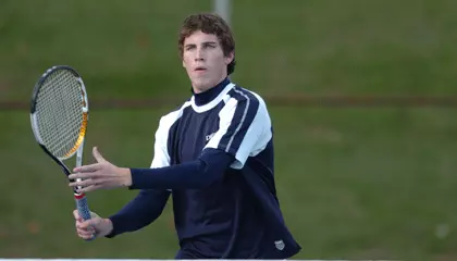 Men's Tennis Closes Out Regular Season With Commanding Win Over Delaware State Image