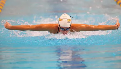 Women's Swimming & Diving Triumphs over Providence on Senior Day, 131-95 Image