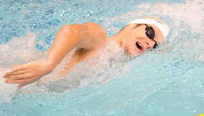 Men's Swimming & Diving Too Much for Visiting Rider in 166-134 Triumph Image