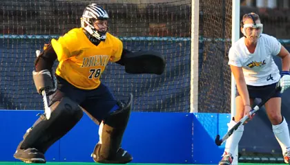 Lady Monarchs Upset Drexel in Double Overtime to Claim 2010 CAA Field Hockey Championship Image