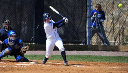 Collings Breaks Home Run Record, But Dragons Fall to Delaware in Twinbill Image