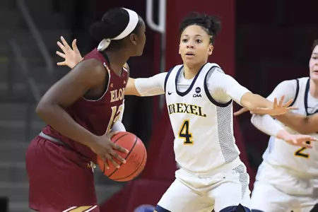 Drexel takes on Elon on day two of the 2021 CAA WomenÕs Basketball Championship at the Schar Center on Thursday, March 11, 2021 in Elon, North Carolina.