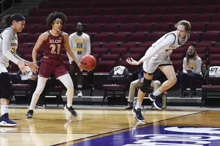 Drexel takes on Elon on day two of the 2021 CAA WomenÕs Basketball Championship at the Schar Center on Thursday, March 11, 2021 in Elon, North Carolina.