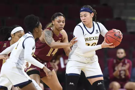 Drexel takes on Elon on day two of the 2021 CAA WomenÕs Basketball Championship at the Schar Center on Thursday, March 11, 2021 in Elon, North Carolina.
